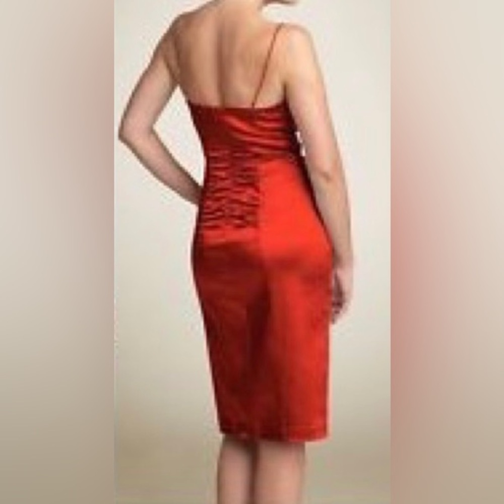 Nicole Miller Collection Satin Ruched Sheath Dress 6 - Picture 12 of 12
